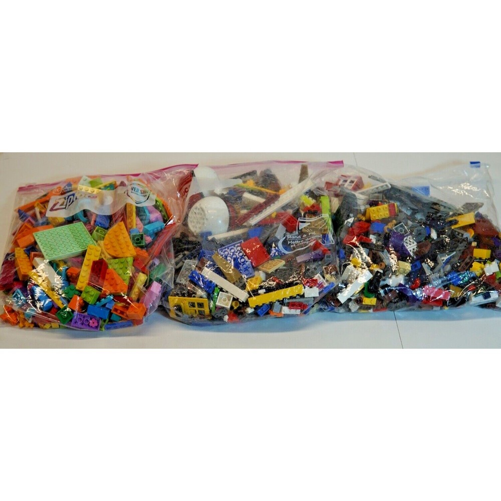 LEGO 3.6 lb Pound Mixed Bulk Building Brick Lot Random Blocks Color Pieces Parts - Picture 2 of 3